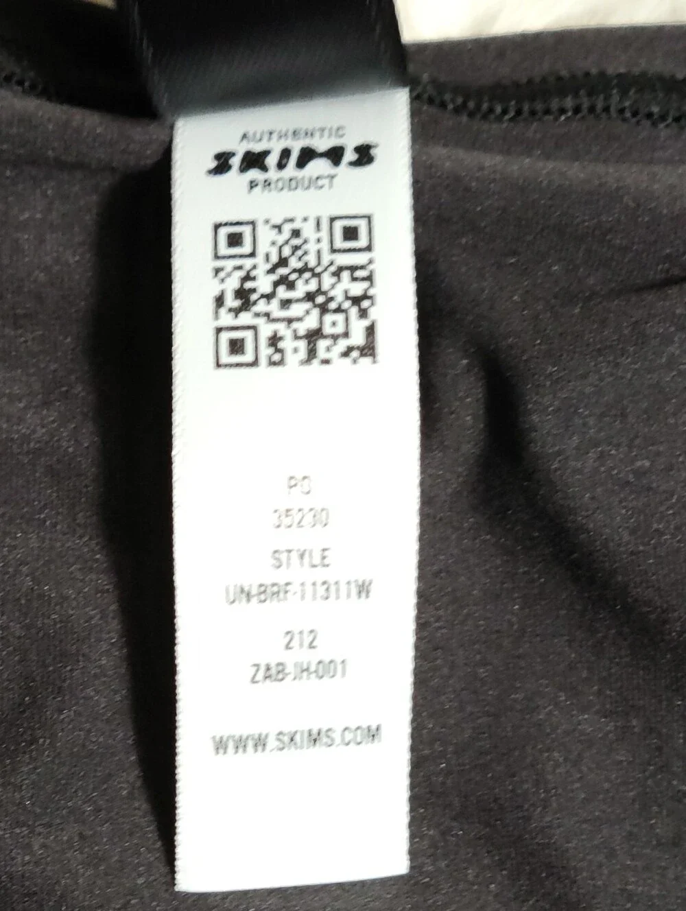 SKIMS Maternity Cotton Jersey High Waisted Brief Black Soot XL NEW